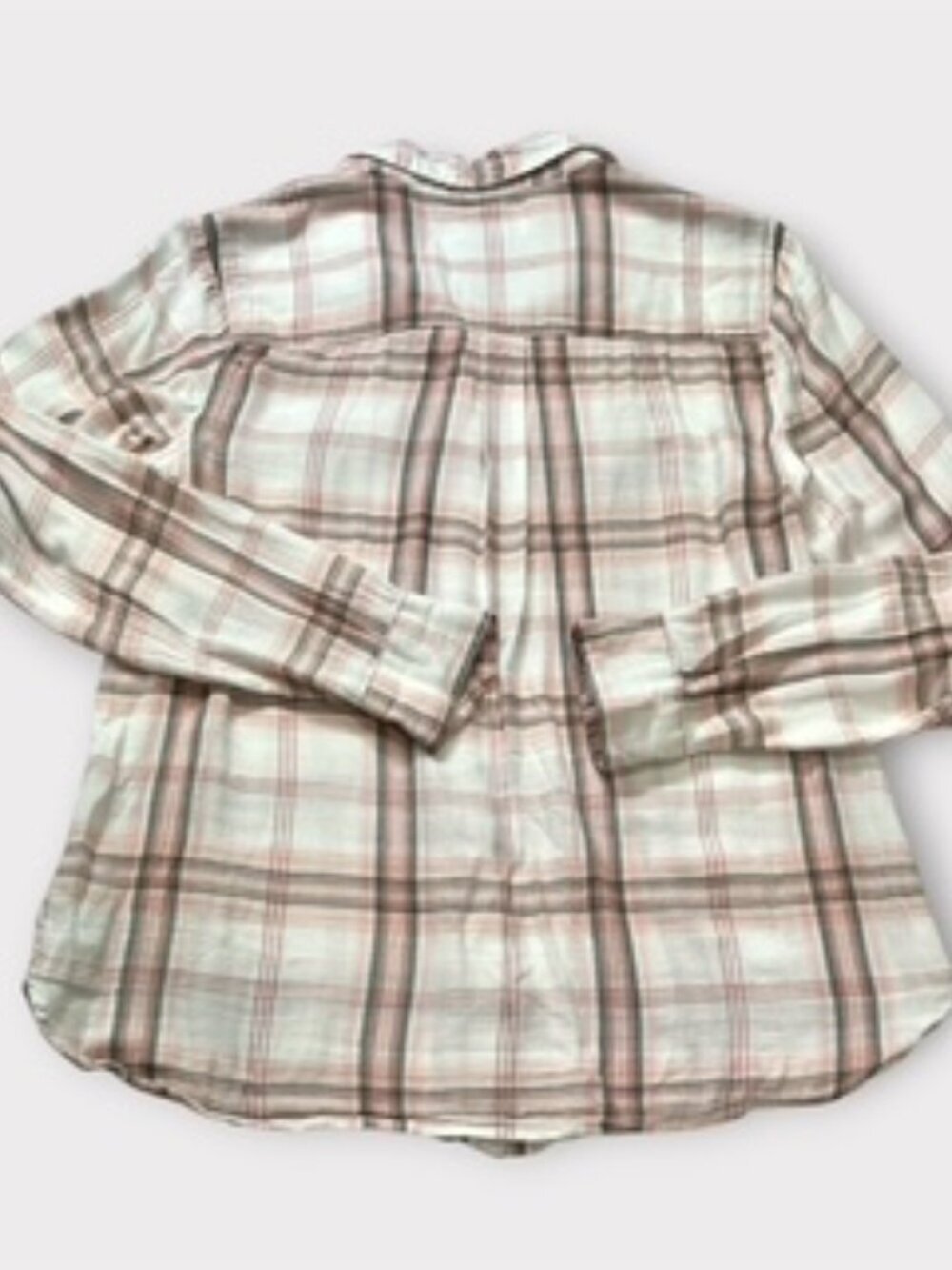 Jessica Simpson Womens Plaid Button-Up Shirt Long Sleeve Pink Multicolor Size L - Picture 15 of 15